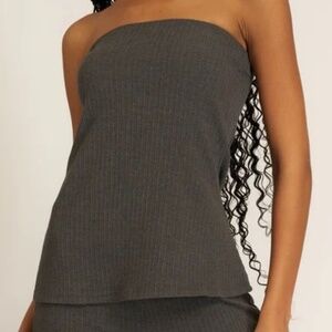 NEW Project Social T XS Tempted Pointelle Peplum Top